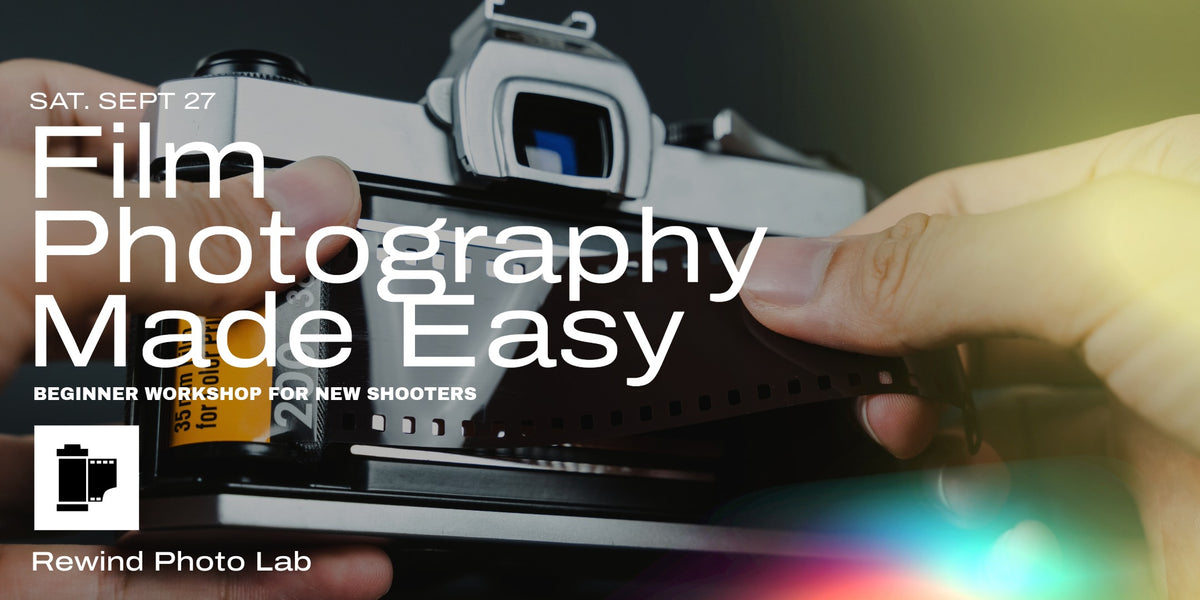 Beginner film photography workshop at Rewind Photo Lab with Sydney Park photowalk