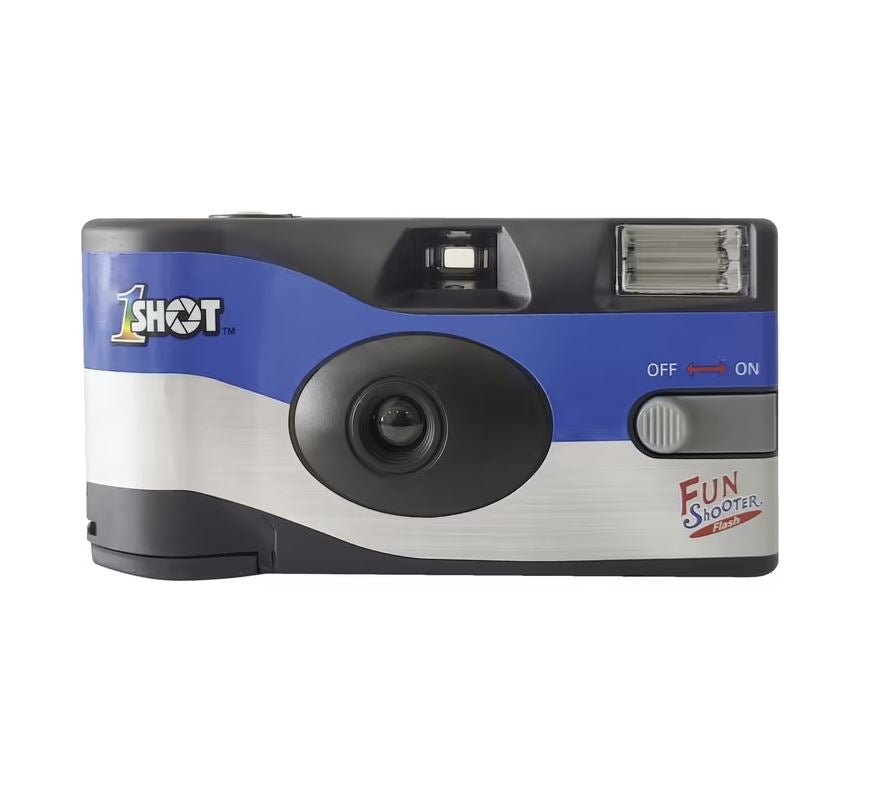 1-Shot Fun Shooter 400 Disposable Camera - 35mm - 27 Exposure - Single Use Camera - Rewind Photo Lab - 1-Shot