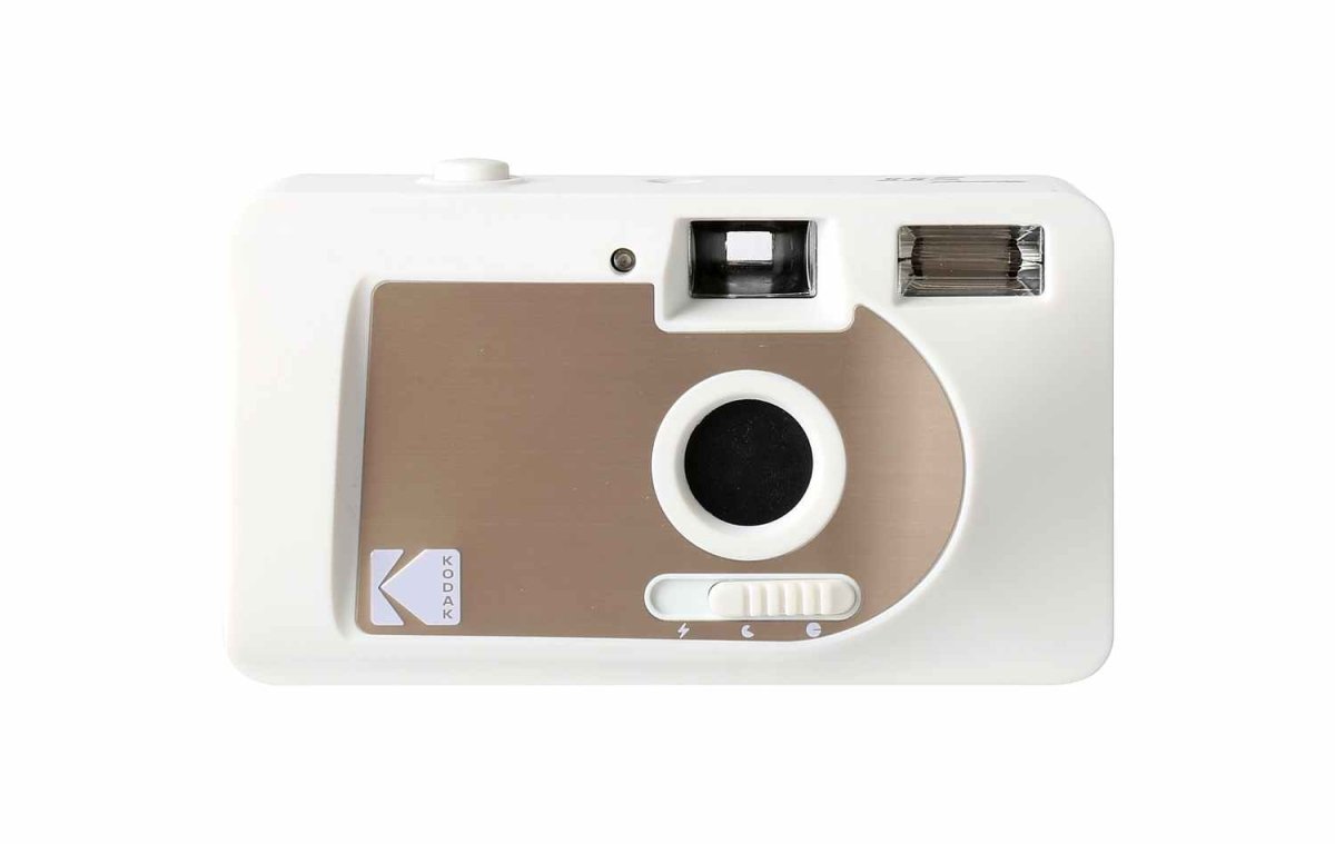 Kodak 35mm Film Camera Motorized S-88 - Linen White - Rewind Photo Lab - Kodak