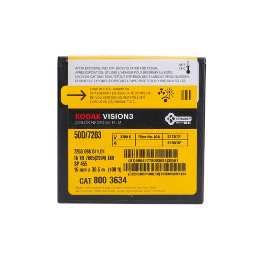 Kodak Film VISION3 50D Color Negative Film - 16mm - 100ft - Rewind Photo Lab - Kodak