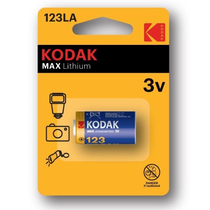 Kodak Max Lithium Battery - CR123A - Rewind Photo Lab - Kodak