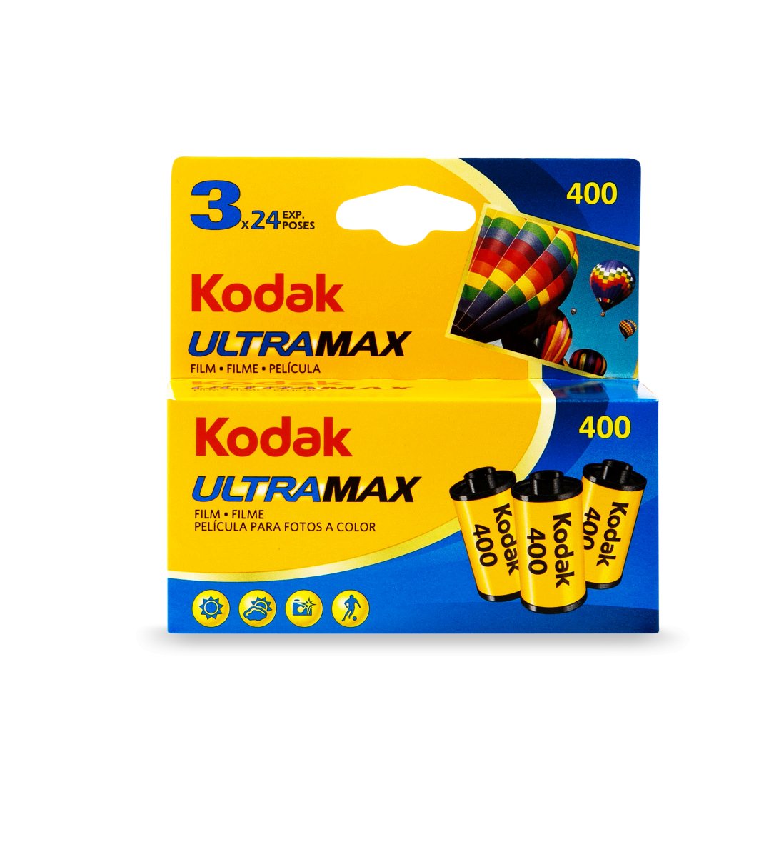 Kodak Ultramax 400 - 35mm - 24 Exposure - 3 Pack - Rewind Photo Lab - Kodak