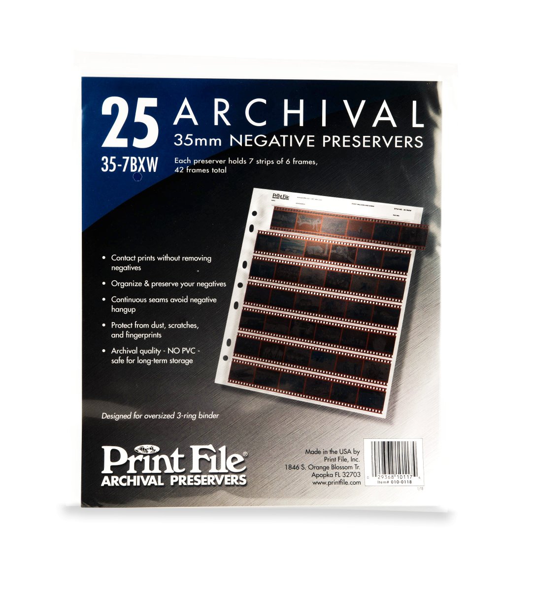 Print File - 35mm Archival Negative Sleeving - 35mm - 25 Pack - Rewind ...