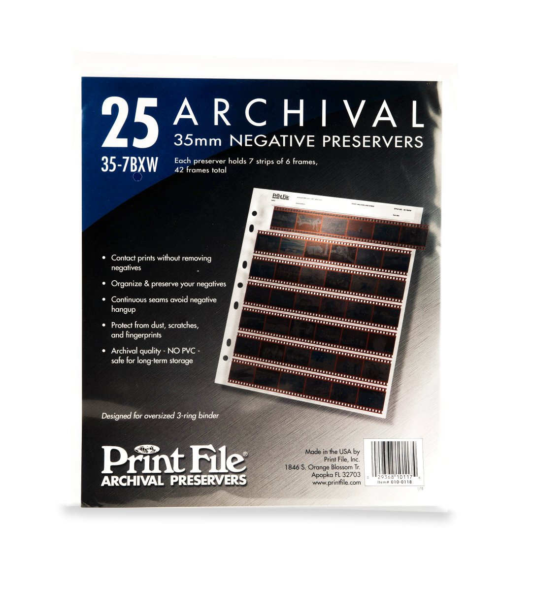 Print File - 35mm Archival Negative Sleeving - 35mm - 25 Pack - Rewind Photo Lab - Print File